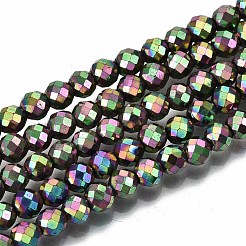 Electroplate Non-magnetic Synthetic Hematite Beads Strands&nbsp;G-T114-60B
