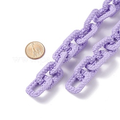 Opaque Spray Painted Acrylic Cable Chains&nbsp;AJEW-JB01100