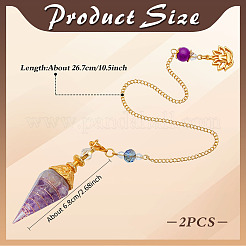 2 Bags Alloy & Iron Dowsing Pendulums&nbsp;AJEW-MA0001-19A