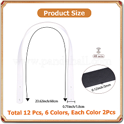 12Pcs 6 Colors PU Imitation Leather Rivet Bag Straps&nbsp;DIY-CL0002-37C