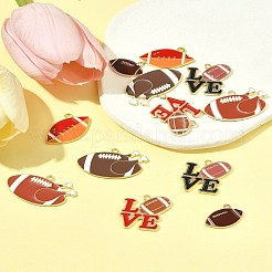 16Pcs 6 Styles Alloy Enamel Pendants&nbsp;ENAM-FS0002-44