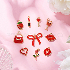Alloy Enamel Pendants&nbsp;ENAM-FP0002-24