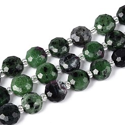 Natural Ruby in Zoisite Beads Strands&nbsp;G-B153-B18