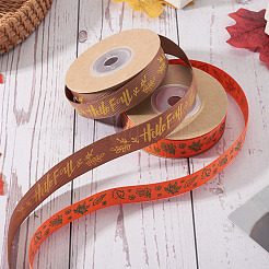 2 Rolls 2 Styles Thanksgiving Day Themes Polyester Ribbon&nbsp;OCOR-TA0003-29B