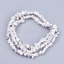 Natural Howlite Stone Bead Strands&nbsp;X-G-R192-15