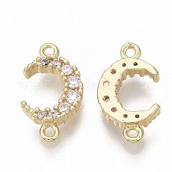 Brass Micro Pave Cubic Zirconia Links/Connectors&nbsp;X-KK-S354-118-NF
