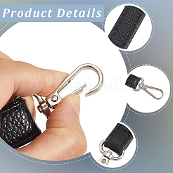 1Pc Flat Black Imitation Leather Webbing Bag Straps&nbsp;FIND-BBC0004-48B
