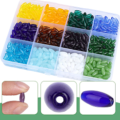 600Pcs 12 Styles Transparent & Opaque Colours Glass Seed Beads&nbsp;SEED-PA0001-15