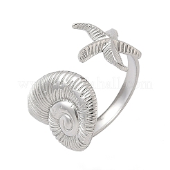 304 Stainless Steel Open Cuff Rings for Women&nbsp;RJEW-A079-03B-P