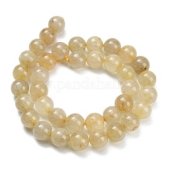 Natural Gold Rutilated Quartz Beads Strands&nbsp;G-H337-A04-05