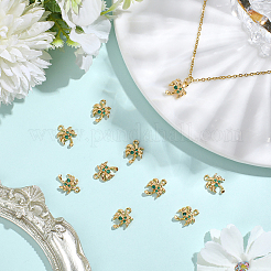 10Pcs Brass Micro Pave Cubic Zirconia Pendants&nbsp;KK-BBC0027-94