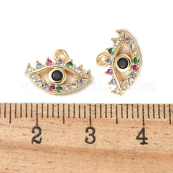 Brass Micro Pave Clear Cubic Zirconia Pendants&nbsp;KK-Q031-47G-06