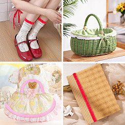 10M Double Layer Polyester Lace Ribbon&nbsp;OCOR-TA0004-14H