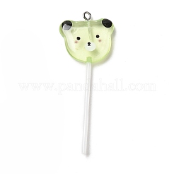 Luminous Transparent Resin Cartoon Big Pendants&nbsp;CRES-F024-02E