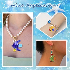 7Pcs 7 Colors Handmade Glass Pendants&nbsp;GLAA-CJ0002-99