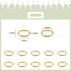 100Pcs 304 Stainless Steel Open Jump Rings&nbsp;STAS-UN0048-95