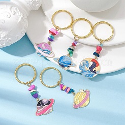 Planet Alloy Enamel Pendant Keychain&nbsp;KEYC-JKC00598
