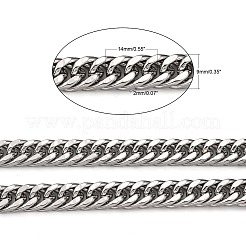 Tarnish Resistant 201 Stainless Steel Double Link Chains&nbsp;CHS-A003E-2.0mm