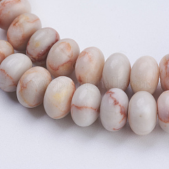 Natural Red Line Jasper Beads Strands&nbsp;G-P354-15-8x5mm