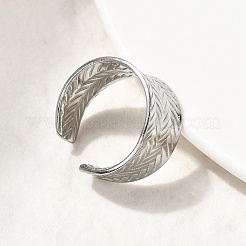 304 Stainless Steel Open Cuff Rings&nbsp;RJEW-H261-14P