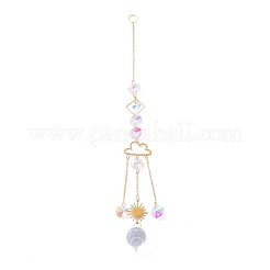 Hanging Crystal Aurora Wind Chimes&nbsp;HJEW-Z003-07