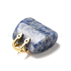 Natural Blue Spot Jasper Brass Pendants&nbsp;KK-E274-01G-19