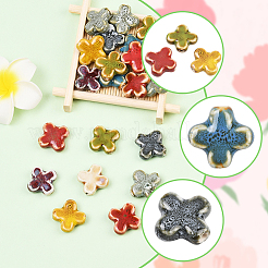 40Pcs Colorful Handmade Porcelain Beads&nbsp;PORC-PA0001-15