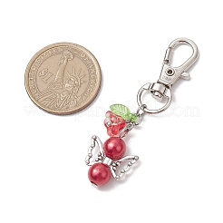 5Pcs 5 Colors Acrylic Pearl Angel Pendant Decoration&nbsp;HJEW-JM02829