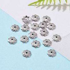 Tarnish Resistant 304 Stainless Steel 8-Petal Flower Bead Caps&nbsp;X-STAS-J011-03
