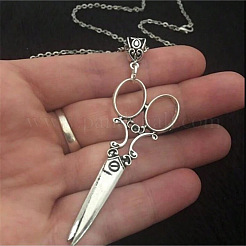 Vintage Alloy Scissors Shaped Pendant Necklaces for Women&nbsp;FS-WG6A66B-01