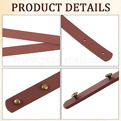 8 Bags 3 Colors PU Leather Bag Handles&nbsp;FIND-CL0001-08