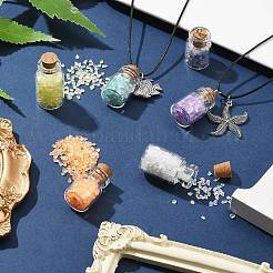 DIY Wish Bottle Earring Necklace Making Kit&nbsp;DIY-FS0005-52