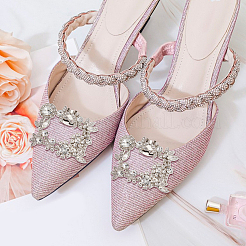 4Pcs 2 Colors Glass Rhinestone Shoe Decoration&nbsp;FIND-GO0002-28