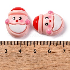 Pink Christmas Theme Resin Cabochons&nbsp;RESI-R451-01C