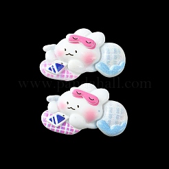 Opaque Cute Bunny Cabochons&nbsp;CRES-O006-14C