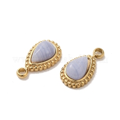 Natural Blue Lace Agate Teardrop Charms&nbsp;STAS-B074-04G-02
