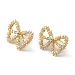 Rack Plating Brass Studs Earrings&nbsp;EJEW-R162-30G