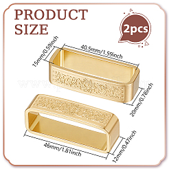 2Pcs Brass Belt Keeper Rings&nbsp;FIND-PH0061-85B
