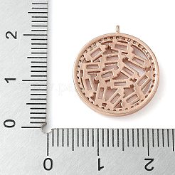 Brass Micro Pave Cubic Zirconia Pendants&nbsp;KK-C086-01RG