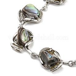 Natural Abalone Shell/Paua ShellLink Bracelets&nbsp;BJEW-P039-20-01