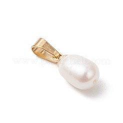 Natural Cultured Freshwater Pearl Rice Charms&nbsp;PALLOY-JF04823