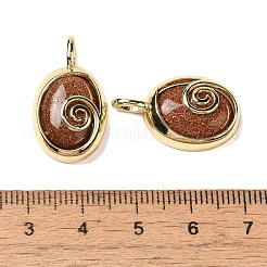Synthetic Goldstone Oval Pendants&nbsp;G-K371-01G-06