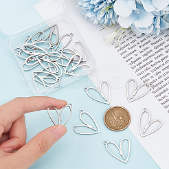 20Pcs 304 Stainless Steel Pendants&nbsp;STAS-UN0049-25