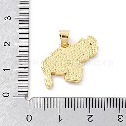 Brass Micro Pave Cubic Zirconia Pendants&nbsp;KK-Z098-14G