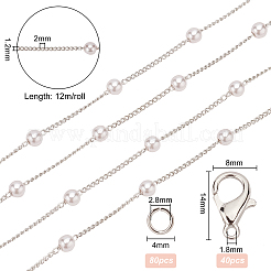 DIY Imitation Pearl Beaded Chain Jewelry Set Making Kit&nbsp;DIY-BC0004-75