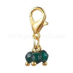 10Pcs 10 Style Natural Mixed Gemstone Pendant Decorations&nbsp;HJEW-JM01791-S