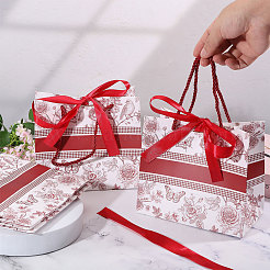 Floral Printed Paper Gift Tote Bags&nbsp;ABAG-WH0044-82D