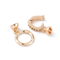 Brass Micro Pave Cubic Zirconia Peg Bails&nbsp;KK-D360-05G