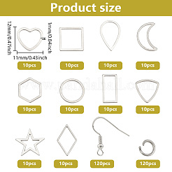 DIY 304 Stainless Steel Geometry Dangle Earrings Making Kit&nbsp;DIY-DR0001-37