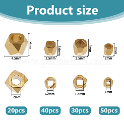 140Pcs 4 Styles Brass Spacer Beads&nbsp;KK-HS0015-69